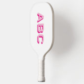 Fett Sport Hot Pink 3 Letter Monogram Pickleball Schläger (Links)