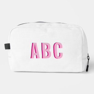 Fett Sport Hot Pink 3 Letter Monogram Waschbeutel