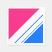 Fett Sporty Bright Blue Pink White Racing Stripes