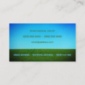 Fett-Stil-Text und Rasen Visitenkarte (Rückseite)