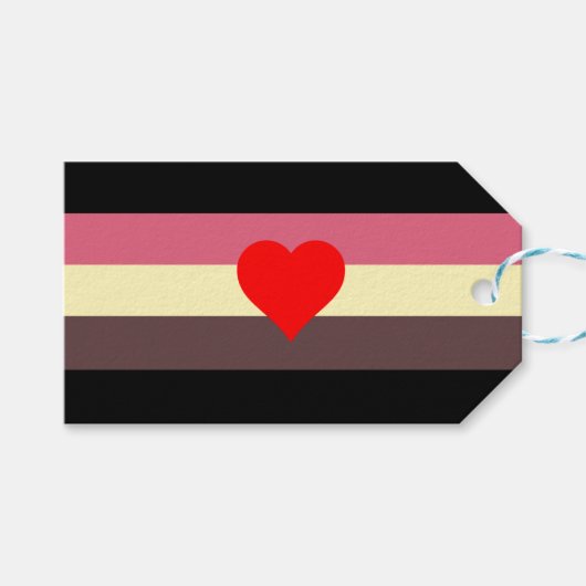 Fett-Stolperflagge Geschenkanhänger (Vorderseite (Horizontal))