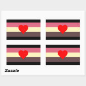 Fett-Stolperflagge Rechteckiger Aufkleber (Blatt)