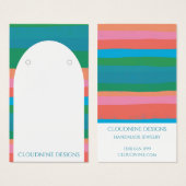 Fett Streifen Arch Earring Juwelier Display Card (Vorne & Hinten)