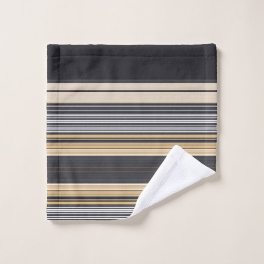 Fett-Streifen Badhandtuch Set (Waschlappen)