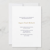 Fett Streifen Foto Graduation Party Einladung (Rückseite)