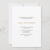 Fett Streifen Foto Graduation Party Einladung (Rückseite)