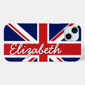 Fett Streifenmuster - Flag der Union mit Namen Case-Mate iPhone Hülle (Rückseite (Horizontal))