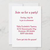 Fett Stuck Weihnachtsfest Tanz Cartoon Einladung (Rückseite)