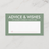 Fett-Stufe Grüne Graduate Student Graduate Party Hinweiskarte (Vorderseite)