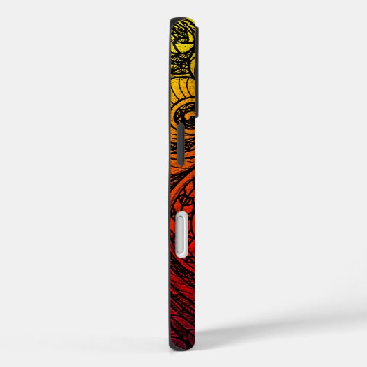 Fett Swirl Doodle iPhone Case (Rückseite / Rechts)