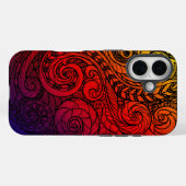 Fett Swirl Doodle iPhone Case (Rückseite (Horizontal))