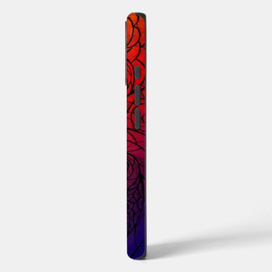 Fett Swirl Doodle iPhone Case (Rückseite / Links)