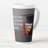 Fett, tapfer, stark, Latte-Tasse Milchtasse (Rechte Ecke)