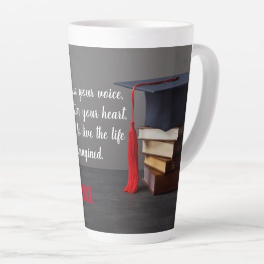 Fett, tapfer, stark, Latte-Tasse Milchtasse (Rechte Ecke)