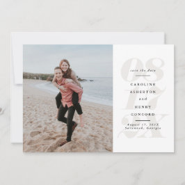 Fett terbneutrales beigefarbenes Foto Save The Date