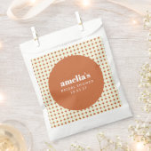 Fett Terracotta Retro Trendy Brautparty Custom Geschenktütchen (Ausgeschnitten)