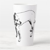 Fett Terrier Mix Ganzkörperprofil Tasse (Vorderseite)