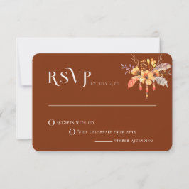 Fett Text Burnt Orange Beispiel Chic Wedding RSVP Einladung