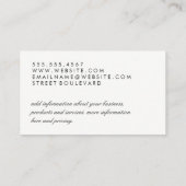 Fett Text Deep Red Visitenkarte (Rückseite)