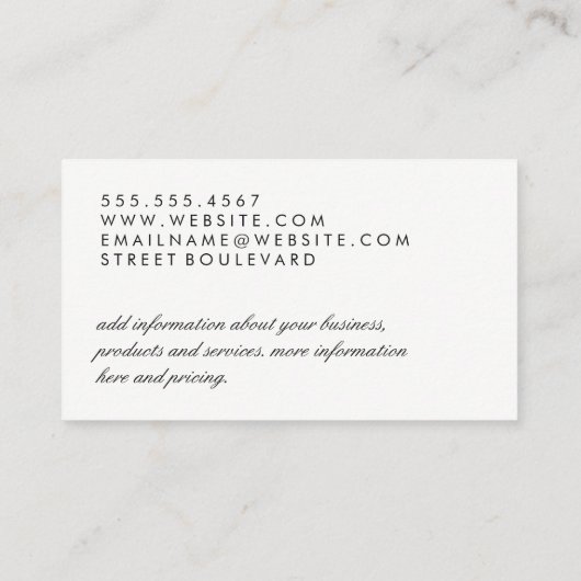 Fett Text Deep Red Visitenkarte (Rückseite)