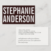 Fett Text Deep Red Visitenkarte (Vorne/Hinten)