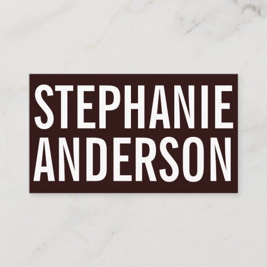 Fett Text Deep Red Visitenkarte (Vorderseite)