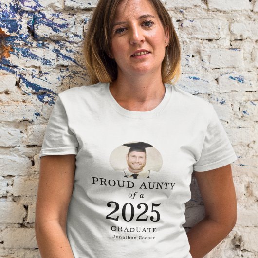 Fett-Text-Foto Proud Aunty of 2023 Graduate T-Shirt