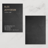 Fett Text Gray Chalkboard Visitenkarte (Vorne/Hinten)