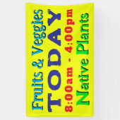 Fett Text Heute Fabric Grosses Zeichen Banner (Vertikal)