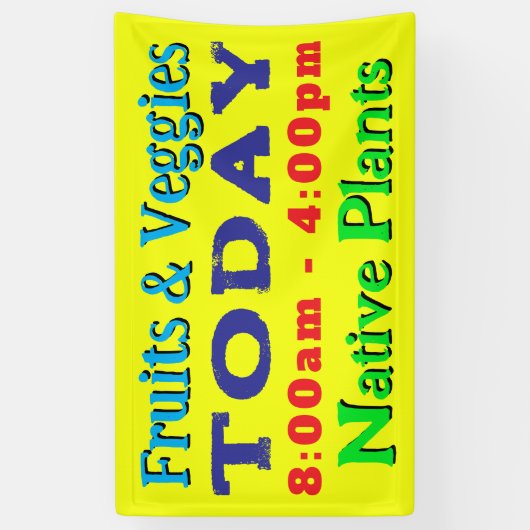 Fett Text Heute Fabric Grosses Zeichen Banner (Vertikal)