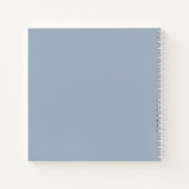 Fett-Text | Ihr Name auf Dusty Blue Notizblock (Rückseite)