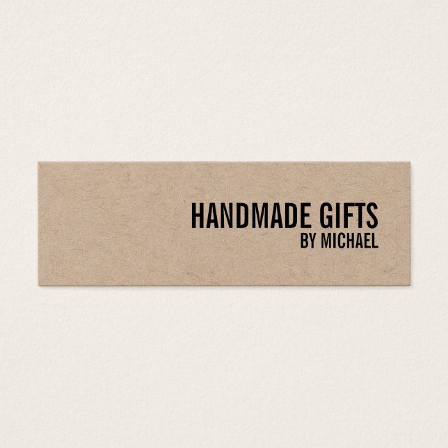 Fett Text Kraft Papier Handmade Geschenke Tag (Vorderseite)