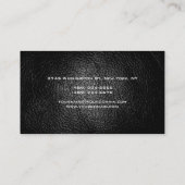 Fett Text Leather Modern Attorney Business Card Visitenkarte (Rückseite)
