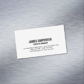 Fett Text Schwarz-weiß Einzigartig Modernes Berufl Magnetische Visitenkarte (Beispiel)