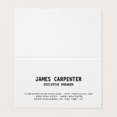 Fett Text Schwarz-weiß Einzigartig Modernes Berufl Visitenkarten (Außenseite Aufgefaltet)