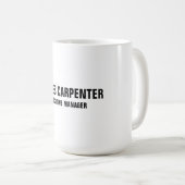 Fett Text Schwarz-weiß Modern Beruflich Kaffeetasse (VorderseiteRechts)