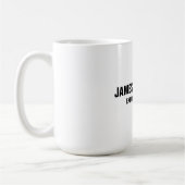 Fett Text Schwarz-weiß Modern Beruflich Kaffeetasse (Links)