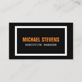 Fett Text Schwarz-weiß Orange Stilvoll Beruflich Visitenkarte