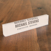 Fett Text Stilvoll Beruflich Namensplakette (Seite)