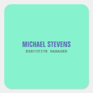 Fett Text Stilvoll Beruflich Quadratischer Aufkleber