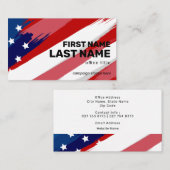 Fett Text-US-Flag-Wahlkampfkarte Visitenkarte (Vorne/Hinten)