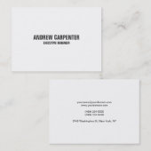 Fett Text Weiß Einzigartig Modernes Beruflich Visitenkarte (Vorne/Hinten)