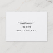 Fett Text Weiß Einzigartig Modernes Beruflich Visitenkarte (Rückseite)