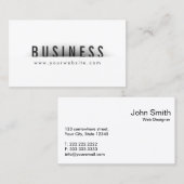 Fett Title Minimal Web Design Business Card Visitenkarte (Vorne/Hinten)