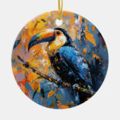 Fett-Toucan-Ölgemälde Keramik Ornament (Vorne)