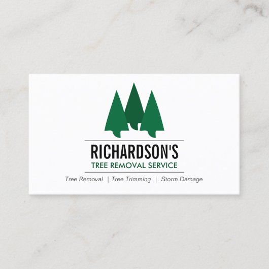 Fett-Tree-Service-Logo Visitenkarte (Vorderseite)