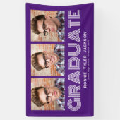 Fett Trendy 3 Graduate Foto Abschluss Banner (Vertikal)
