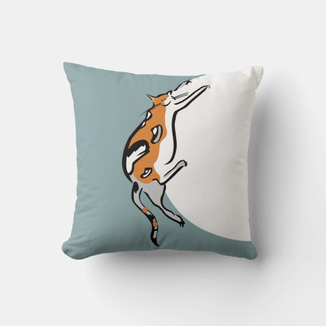 Fett Tricolor Funny Cat Kissen (Vorderseite)