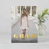 Fett Typ Abschluss Vollständiges Foto Folieneinladung (Stehend vorne)