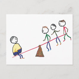 Fett-Typ auf Seesaw Postkarte